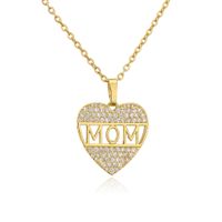 Brass Plating 18k Gold Zircon Inlaid Necklace Mother's Day Gift sku image 6