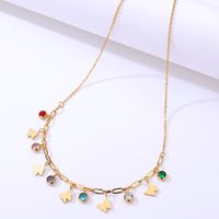 201 Stainless Steel 18K Gold Plated Fashion Plating Butterfly Necklace main image 3