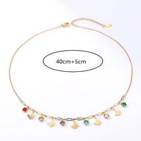 201 Stainless Steel 18K Gold Plated Fashion Plating Butterfly Necklace main image 4