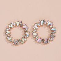 Nihaojewelry Jewelry Wholesale Alloy Crystal Colorful Round Earrings sku image 4