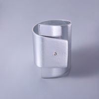 Fashion New Geometric Leather Bracelet Silver Handmade Leather Jewelry Wristbands sku image 1