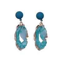 Creative Vintage Irregular Hollow-out Blue Peacock Earrings Wholesale main image 4