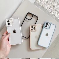 Funda Simple De Iphone 11 Resistente A Los Golpes Transparente Con Marco Blanco main image 1