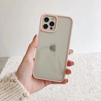 Funda Simple De Iphone 11 Resistente A Los Golpes Transparente Con Marco Blanco main image 4