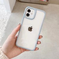 Funda Simple De Iphone 11 Resistente A Los Golpes Transparente Con Marco Blanco main image 5