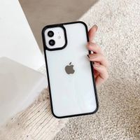 Simple White Frame Transparent Shatter Resistant 11 Iphone Case sku image 2