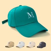 Fashion Simple Solid Color Letter M Baseball Cap Sun Hat Leisure Peaked Cap main image 1
