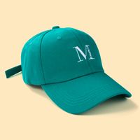 Fashion Simple Solid Color Letter M Baseball Cap Sun Hat Leisure Peaked Cap main image 6
