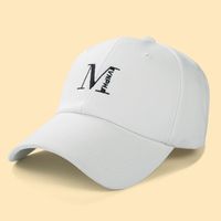 Fashion Simple Solid Color Letter M Baseball Cap Sun Hat Leisure Peaked Cap sku image 1