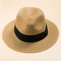 British Style Top Hat Men Panama Straw Hat Women Foldable Sun-shade Beach Hat main image 5