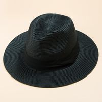British Style Top Hat Men Panama Straw Hat Women Foldable Sun-shade Beach Hat sku image 2