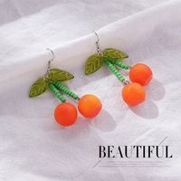 Women's Fashion Pastoral Orange Resin Resin Earrings Drop Earrings main image 3