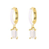 Epoxy Diamond Eardrop Earring Fashion Colorful Ear Clips main image 5