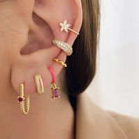 Epoxy Diamond Eardrop Earring Fashion Colorful Ear Clips main image 3