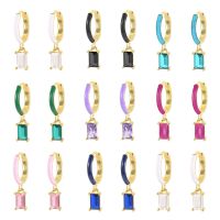 Epoxy Diamond Eardrop Earring Fashion Colorful Ear Clips main image 1