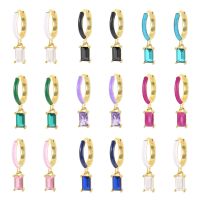 Epoxy Diamond Eardrop Earring Fashion Colorful Ear Clips main image 6