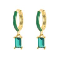 Epoxy Diamond Eardrop Earring Fashion Colorful Ear Clips sku image 4