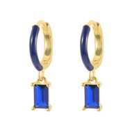 Epoxy Diamond Eardrop Earring Fashion Colorful Ear Clips sku image 8