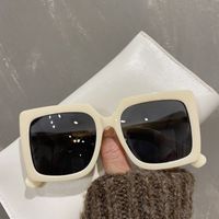 New Trendy White Black Transparent Unisex Square Frame Pc Sunglasses main image 4
