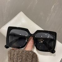 New Trendy White Black Transparent Unisex Square Frame Pc Sunglasses sku image 1