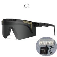 New Style Color Large One-piece Lens Polarized Cycling Sports Goggles sku image 1