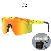 New Style Color Large One-piece Lens Polarized Cycling Sports Goggles sku image 2