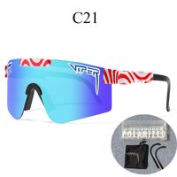 New Style Color Large One-piece Lens Polarized Cycling Sports Goggles sku image 21