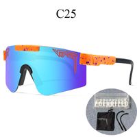 New Style Color Large One-piece Lens Polarized Cycling Sports Goggles sku image 25