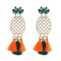 Fashion Pineapple Tassel Earrings sku image 1