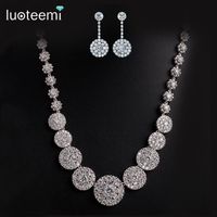 Womens Electroplated Copper And Zircons Jewelry Sets Nhtm132253 sku image 3