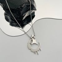 Fashion Stainless Steel Irregular Moon Necklace Daily Unset main image 3