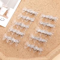 Fashion Nette Transparent Bogen Geformt Barrettes Haar Clip Haar Zubehör 10-stück Set main image 2