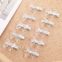 Fashion Nette Transparent Bogen Geformt Barrettes Haar Clip Haar Zubehör 10-stück Set main image 7