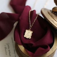 Fashion Double-layer Letter Pendant Gold Plating 18k Titanium Steel Necklace main image 2