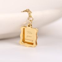 Mode Double-couche Lettre Pendentif Or Placage 18k Titane Acier Collier main image 4