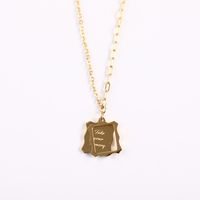 Fashion Double-layer Letter Pendant Gold Plating 18k Titanium Steel Necklace main image 3