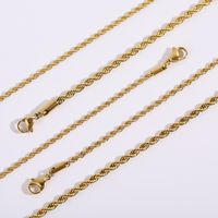 201 Stainless Steel 304 Stainless Steel Gold Plated Simple Style Plating Geometric Necklace main image 5