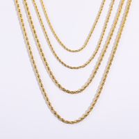 201 Stainless Steel 304 Stainless Steel Gold Plated Simple Style Plating Geometric Necklace sku image 1