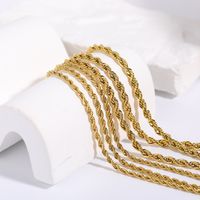 201 Stainless Steel 304 Stainless Steel Gold Plated Simple Style Plating Geometric Necklace main image 1