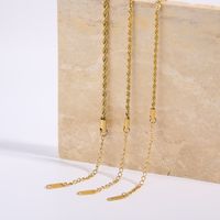201 Stainless Steel 304 Stainless Steel Gold Plated Simple Style Plating Geometric Necklace main image 2