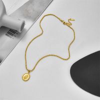 New Retro Style Sunflower Titanium Steel Gold Plated Sweater Chain Necklace main image 4