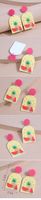 Cute Simple Pineapple Watermelon Pattern Medium Size Resin Stud Earrings main image 2