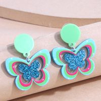 Cute Fashion Hollow Butterfly Shape Resin Stud Earrings main image 3