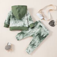 Sunken Stripe Camouflage Suit Baby Boy Toddler Hooded Pullover Two-piece Set main image 3