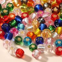 1 Set Diameter 4mm Glass Solid Color Beads sku image 1