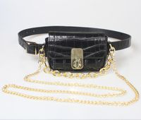 Women's Accessories Metal Thick Chain Decoration Crossbody Waist Bag Belt sku image 5