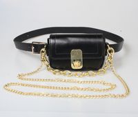 Women's Accessories Metal Thick Chain Decoration Crossbody Waist Bag Belt sku image 4
