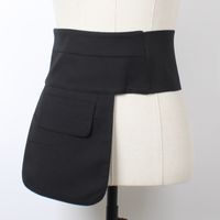 Pocket Female Suit Cloth Elastic Waist Decoration Black Belt main image 6