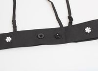 Chemise Décoratif Sling Taille Joint Noir Pour Femmes À La Mode Minorité Sangle Gilet Accessoires Outwear Perle Mode Ins Style main image 4