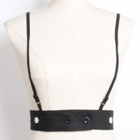 Camisa Decorativa Sling Cintura Sello Negro Para Las Mujeres Moda Chaleco Correa De Las Mujeres Accesorios Outwear Perla Moda Ins Estilo sku image 1